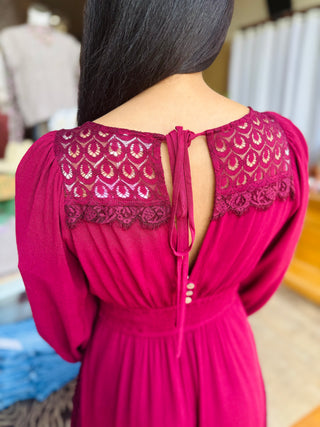 Catalina Lace Panel Maxi Dress