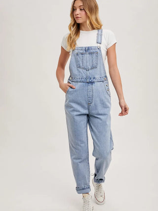 Adeline Denim Straight Leg Overalls