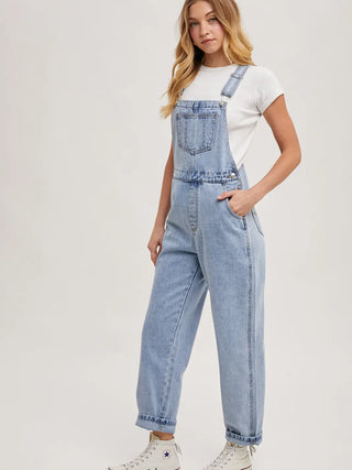 Adeline Denim Straight Leg Overalls