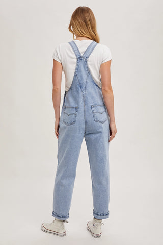 Adeline Denim Straight Leg Overalls