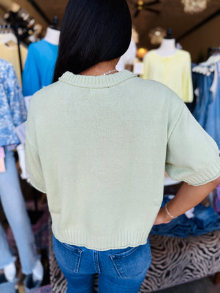 Raw Edge Detail Short Sleeve Cardigan