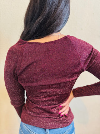 Sparkle Square Neck Top