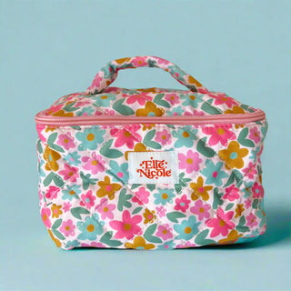 Elle Nicole Quilted Cosmetic Bag