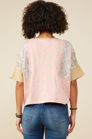 Floral Patch Short Sleeve Top