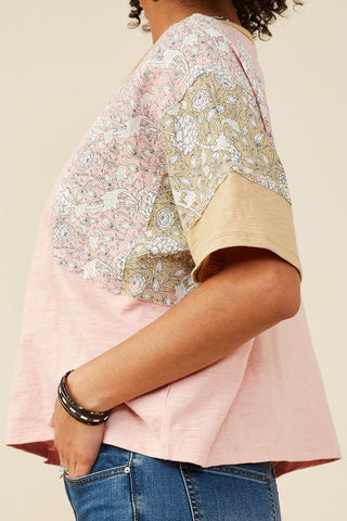 Floral Patch Short Sleeve Top