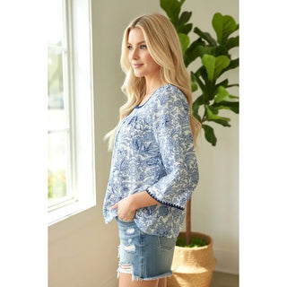 Gracie Floral Kimono Sleeve Top