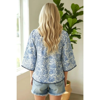 Gracie Floral Kimono Sleeve Top