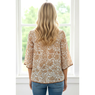 Gracie Floral Kimono Sleeve Top