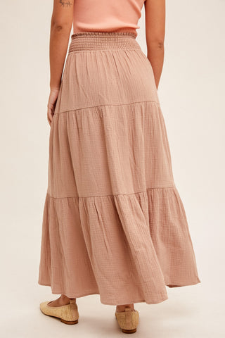 Ivy Smocked Waist Maxi Skirt