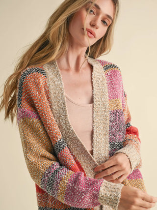 Jenny Oversized Colorblock Cardigan