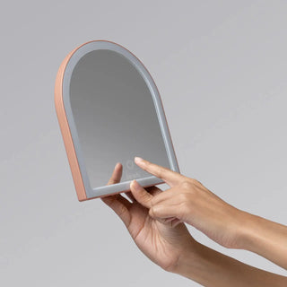 Kitsch LED Arch Desk Mirror - Terracotta
