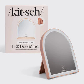 Kitsch LED Arch Desk Mirror - Terracotta