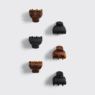 Close-up of recycled plastic x-small claw hair clip