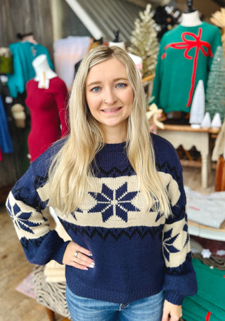 Millie Crew Neck Nordic Sweater