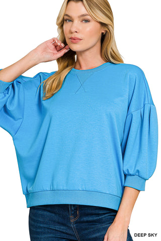 Modal Bubble Sleeve Top