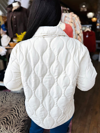 Nova Quilted Half Zip High Neck Pullover