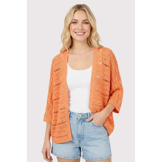 Open Front Crochet Sweater Cardigan