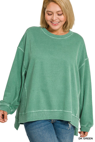 PLUS SIDE SLIT SWEATSHIRT