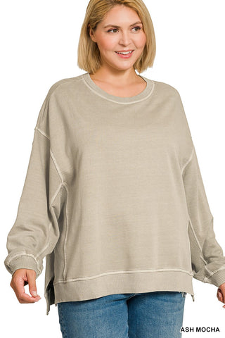 PLUS SIDE SLIT SWEATSHIRT