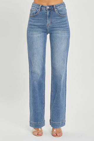 Risen High Rise Straight Jeans