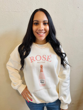 Rosé Graphic Fleece Sweatshirt