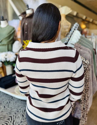 Striped Collar Sweater