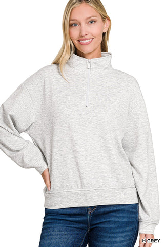 Tara Scuba Quarter Zip Sweatshirt