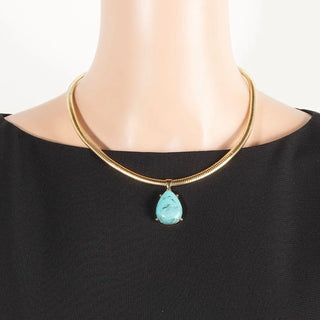 Turquoise Pendant Chain Necklace