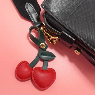 Vegan Leather Cherry Bag Charm