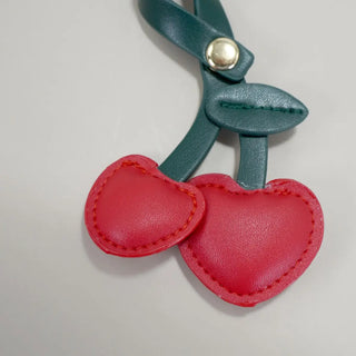 Vegan Leather Cherry Bag Charm