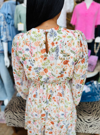 Abigail Floral Long Sleeve Mini Dress
