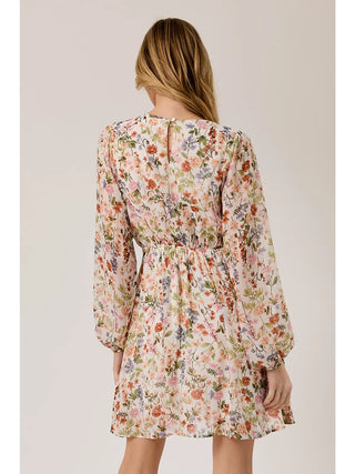 Abigail Floral Long Sleeve Mini Dress