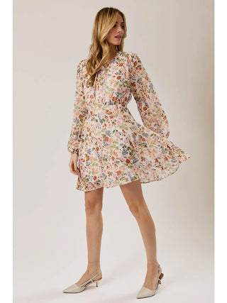 Abigail Floral Long Sleeve Mini Dress