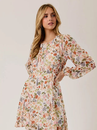Abigail Floral Long Sleeve Mini Dress