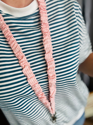 Breakaway Scrunchie lanyard in Lovely Stripes