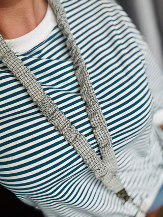 Breakaway Scrunchie lanyard in Pistachio Grid
