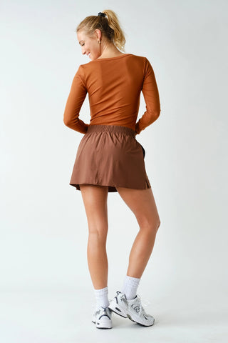 Baylor Slim Fit Scoop Neck Long Sleeve Top