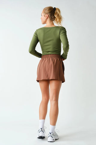 Baylor Slim Fit Scoop Neck Long Sleeve Top