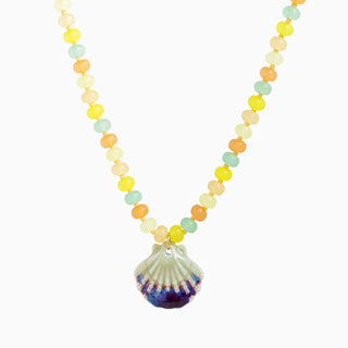 Beaded Nautical Necklace – Shell Pendant Beach Jewelry