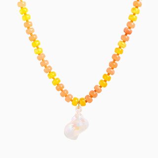 Beaded Nautical Necklace – Shell Pendant Beach Jewelry