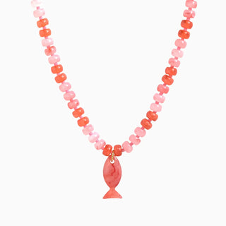 Beaded Nautical Necklace – Shell Pendant Beach Jewelry