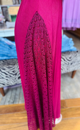Catalina Lace Panel Maxi Dress