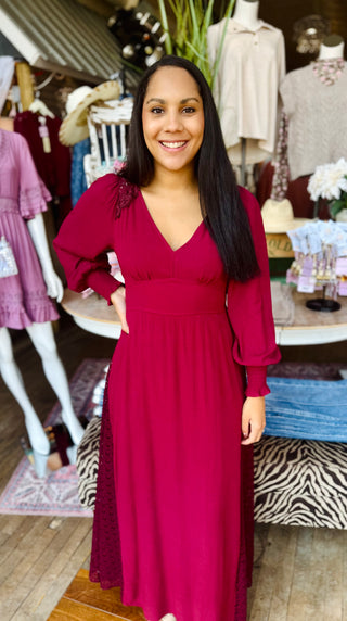 Catalina Lace Panel Maxi Dress