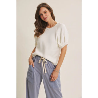 Catherine Puff Sleeve Sweater Top