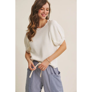 Catherine Puff Sleeve Sweater Top