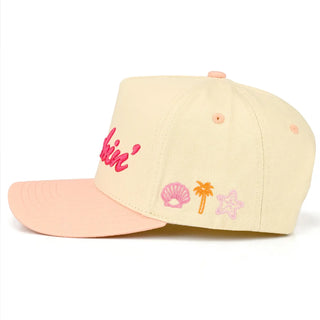 C.C Embroidered Beachin' Two Tone Trucker Hat