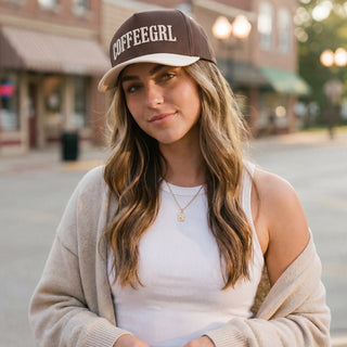 C.C Embroidered Coffeegrl Two Tone Trucker Hat