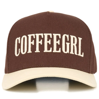 C.C Embroidered Coffeegrl Two Tone Trucker Hat