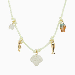 Coastal Rope 5 Charm Necklace