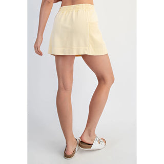 Demi Mineral Washed Side Pocket Casual Skort